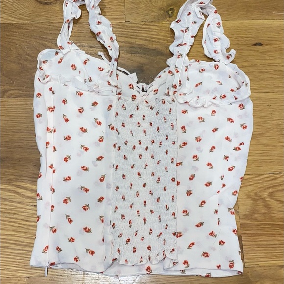 Reformation Rose Print Ruffle Top - Picture 3 of 4